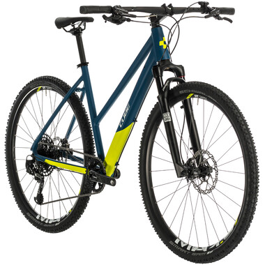 Bicicletta Ibrida CUBE CROSS SL TRAPEZ Blu/Giallo 2020 0